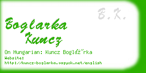 boglarka kuncz business card